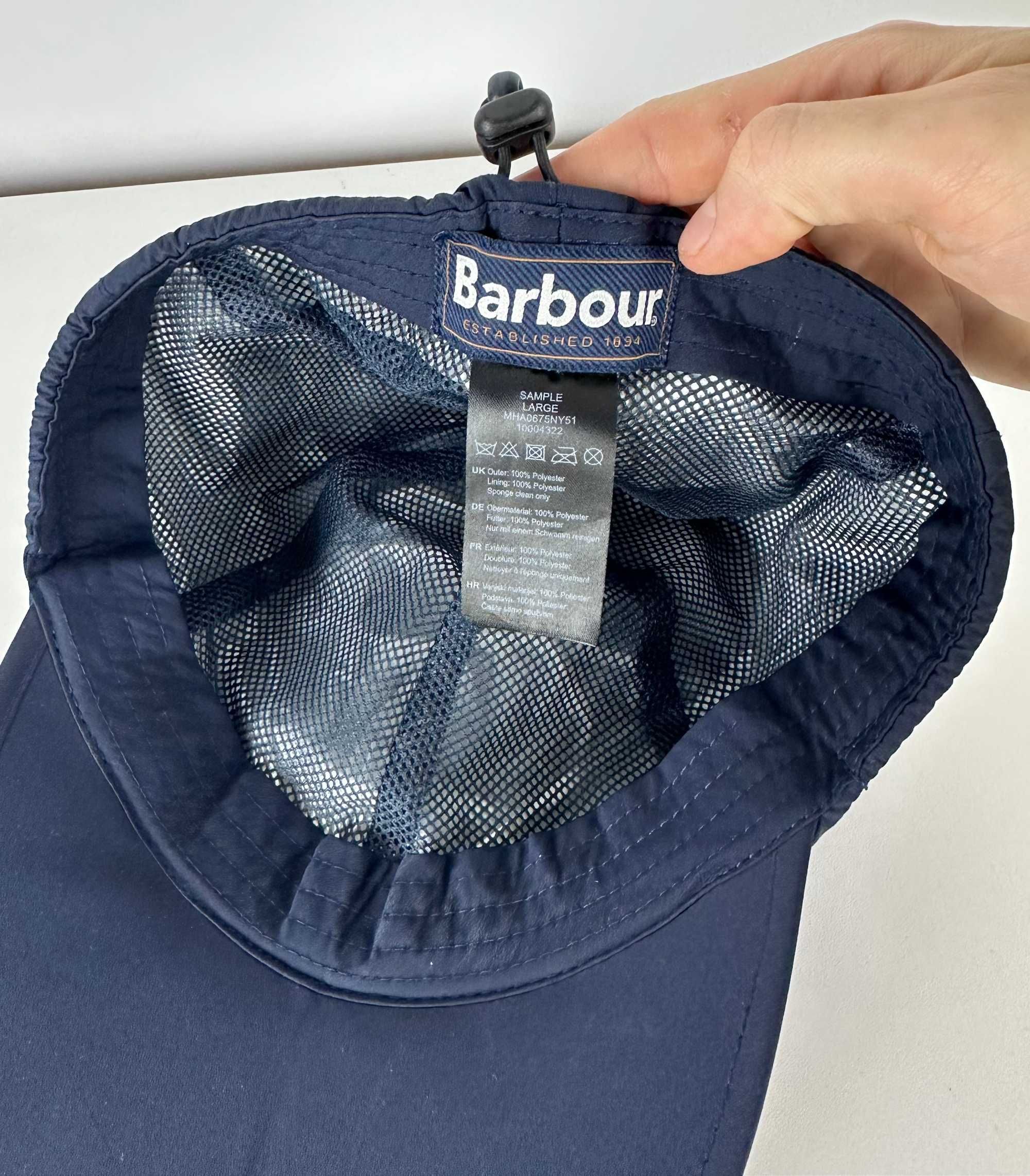 Czapka z daszkiem Barbour granatowa casual