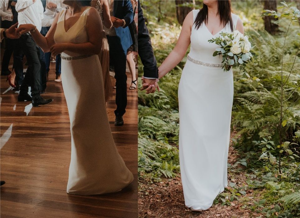 Klasyczna Suknia Ślubna ANNAIS BRIDAL r. 38-40 minimalistyczna