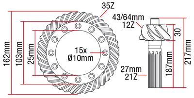 Atak kół 35x12 CASE 743,844,745,856, 585,795,895