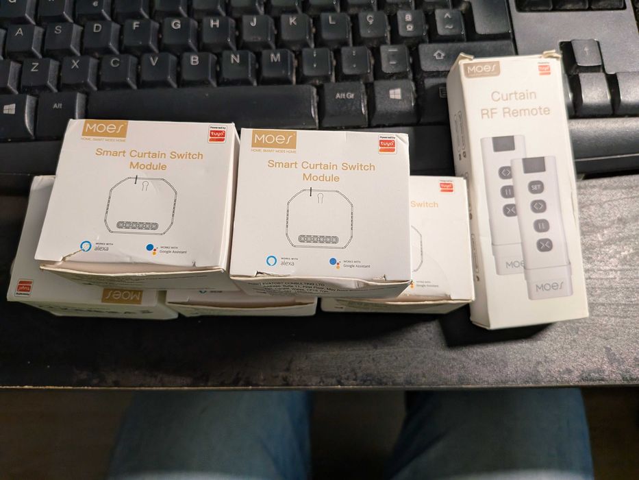 5 Controladores cortinas Moes Zigbee & RF433 + comando