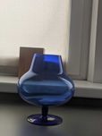 Niebieski wazon/kielich  19cm x 19cm