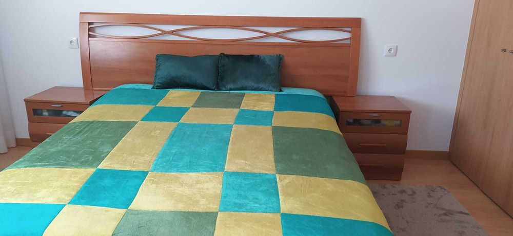 Colcha com almofadas