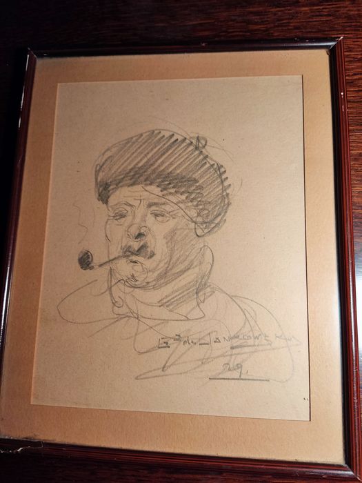 Czesław Borys Jankowski 1929 - Mężczyzna z fajką