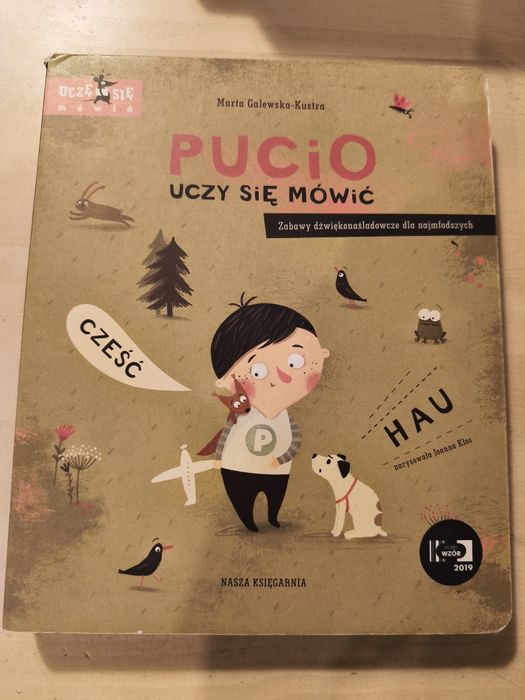 Pucio uczy się mówić.