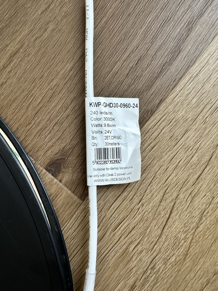 Taśma LED KLUŚ KWP-GHD30- 0960-24 – 38 m (3000K, IP65, Premium)