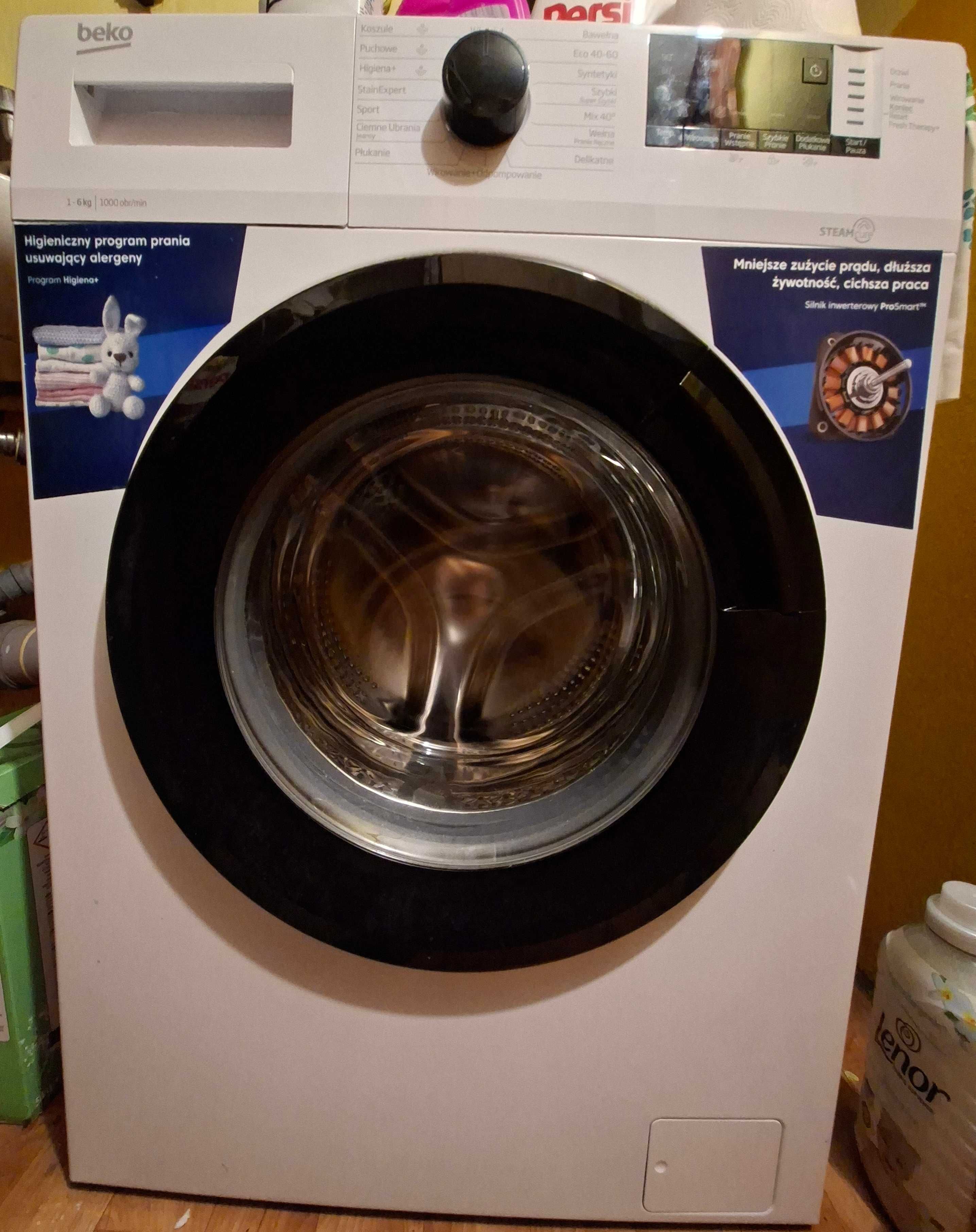 Automatyczna pralka Beko 6 kg 1000 obrotów na gwarancji.
