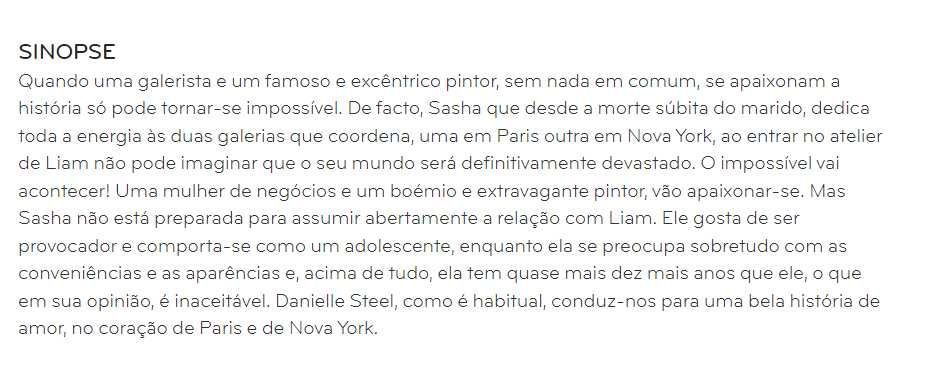 Livros de romance de Daniel Steel