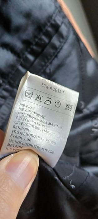 Aryton wełniany zimowy płaszcz S