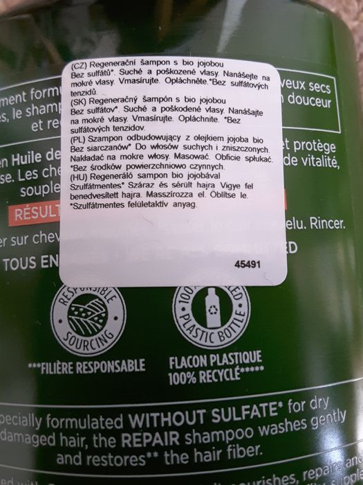 Szampon odbudowujący do włosów suchych i zniszczonych, yves rocher