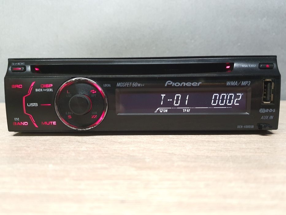 Radio samochodowe Pioneer DEH-4000UB CD, USB, AUX, RCA Wzmacniacz Audi