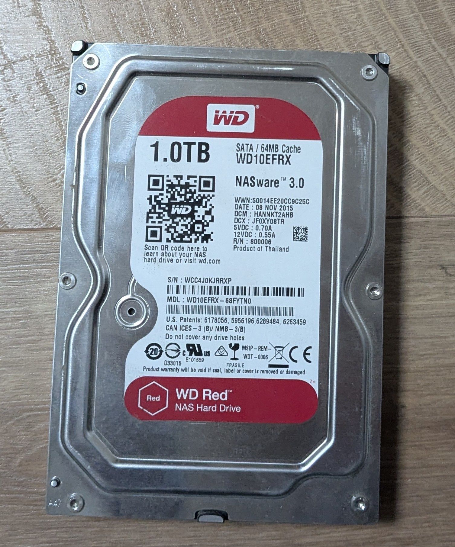 Диск HDD Western Digital 1T 3.5 Red