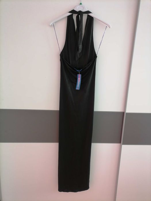 Nowa długa czarna sukienka Goddiva