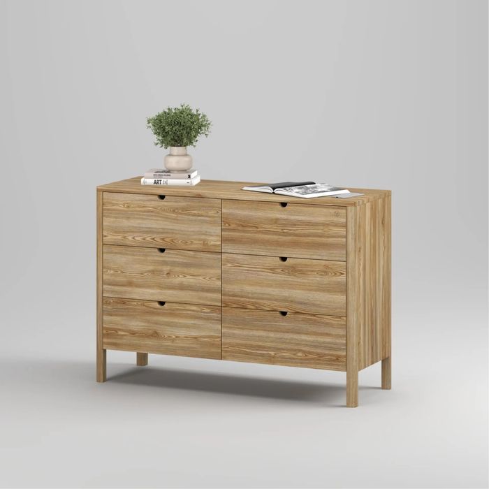 Дерев'яний дубовий комод 6 шухляд