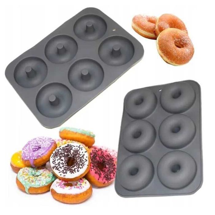 Forma silikonowa do muffinek foremka na oponki babeczki donuty 26cm