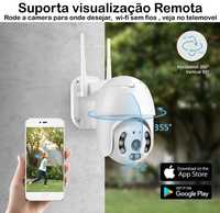 camera ptz HD 1080p rotativa exterior android ios telemovel internet