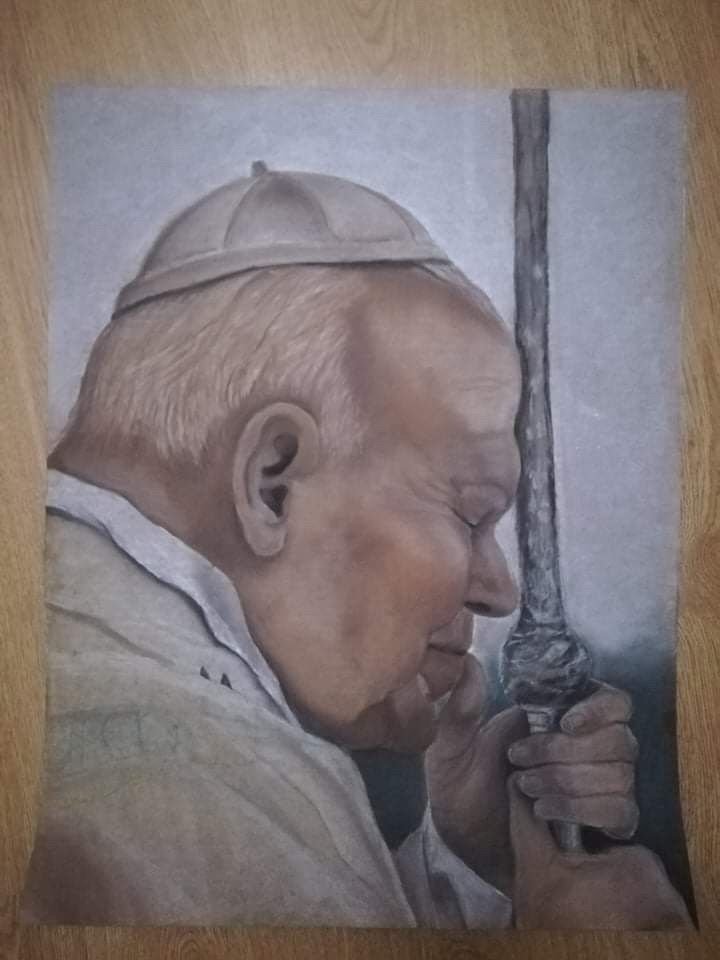 100 lecie Papieża!!! Ręcznie malowany obraz Jana Pawła II