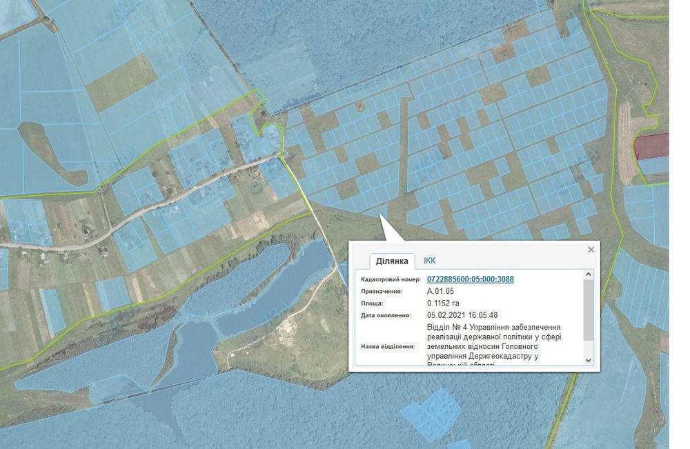 ділянка садівництво с. Ботин