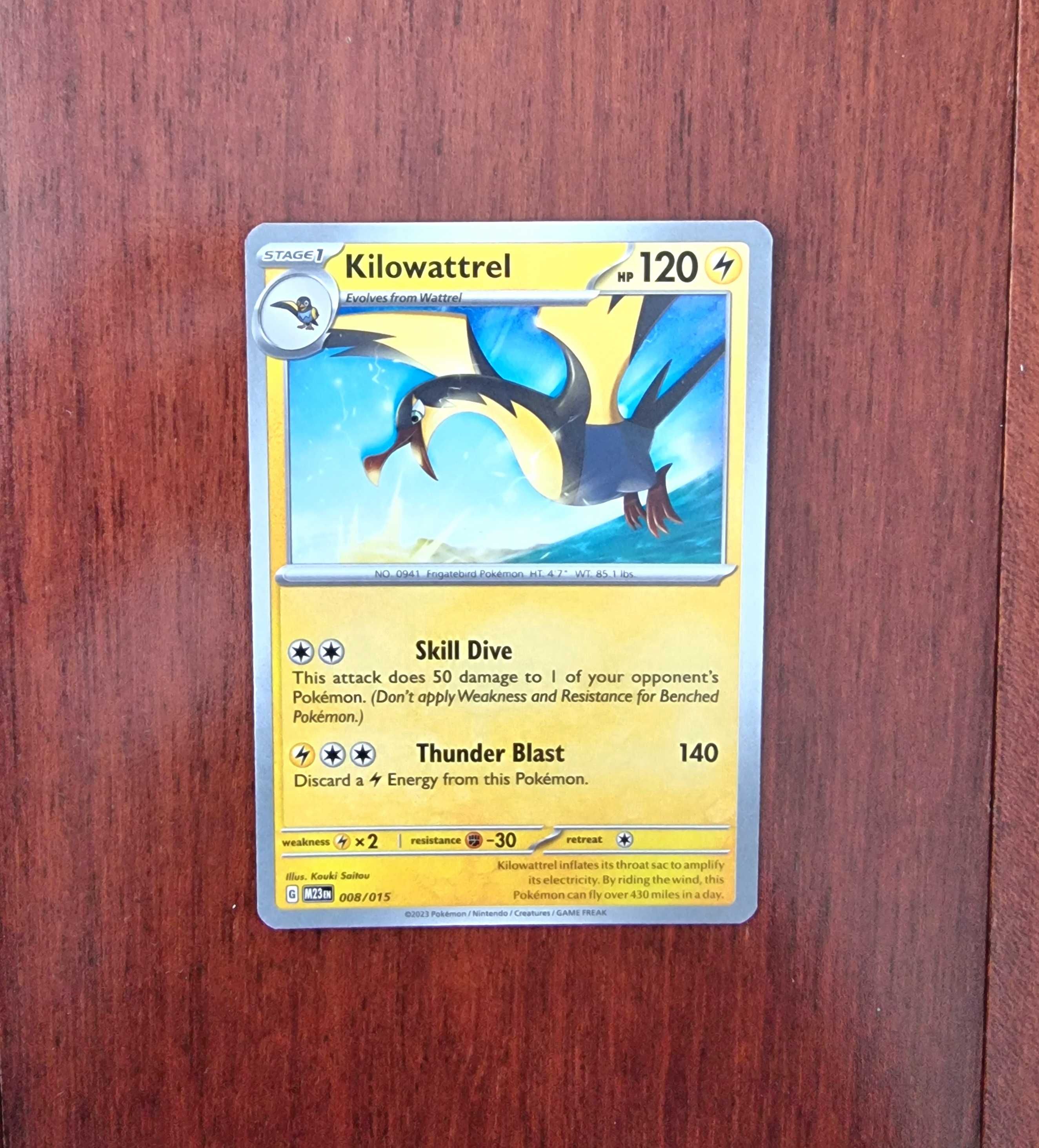 5Cartas Pokémon-Cyclizar, Hatenna, Jigglypuff, Kilowattrel, Sandaconda