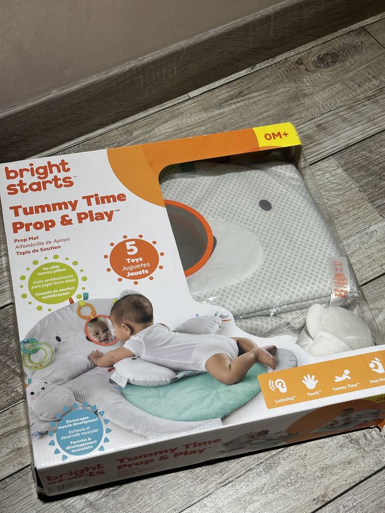 Розвиваючий коврик bright starts tummy time prop&play