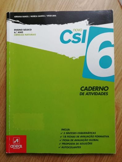 cad. atividades "Novo CSI" ciências naturais 6ºano