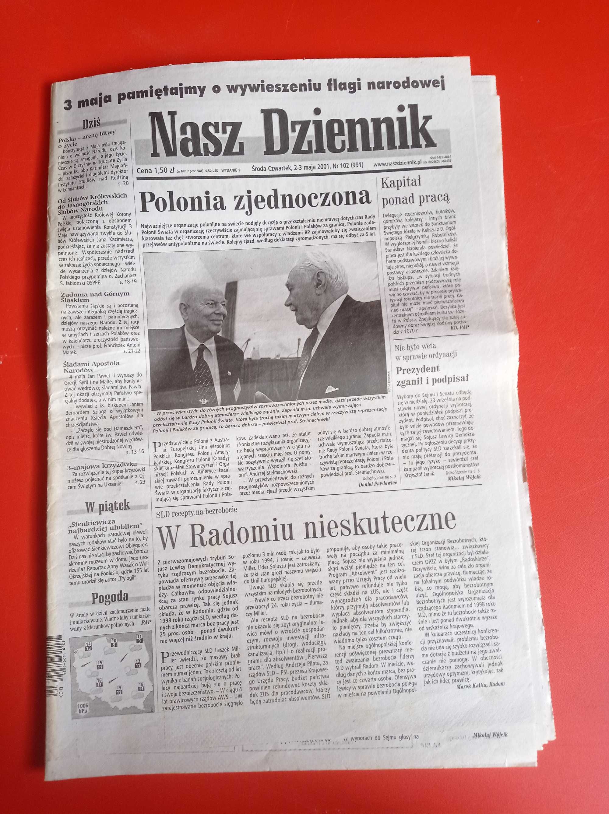 Nasz Dziennik, nr 102/2001, 2-3 maja 2001