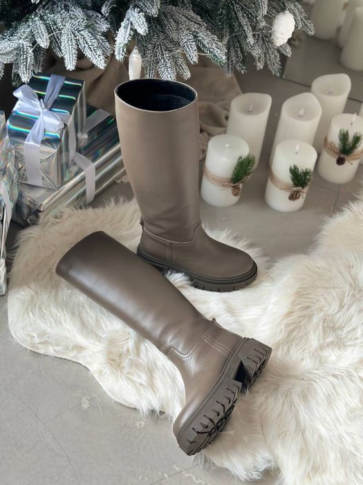Шкіряні зимові чоботи