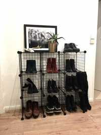 Przechowywanie składany stojący z pułkami na ubrania buty dom