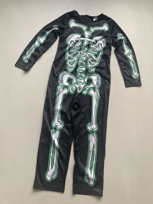 Strój karnawałowy halloween kościotrup szkielet kostek 110/116 cm