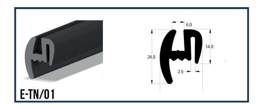 Uszczelka okienna szyby E-TN Ursus C-330 C-360 C-385 C-4011 MF ZETOR