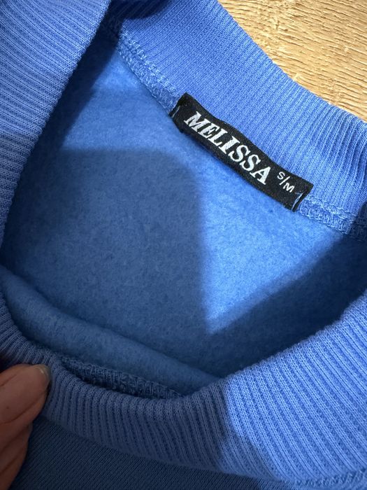 Худі/світшот синій теплий на флісі