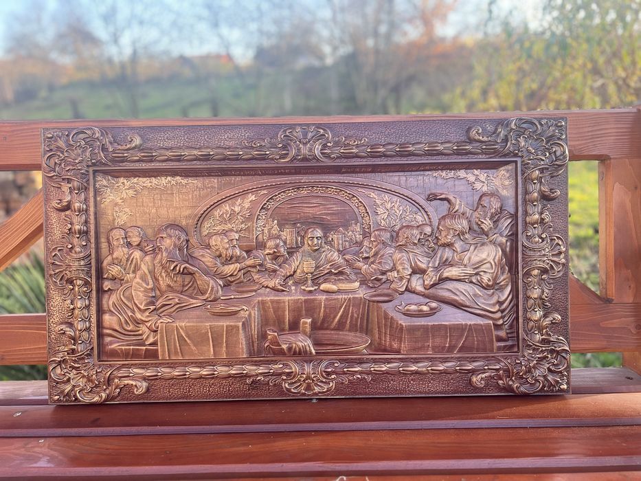 Таємна вечеря  90х48см /образи /картині різблені