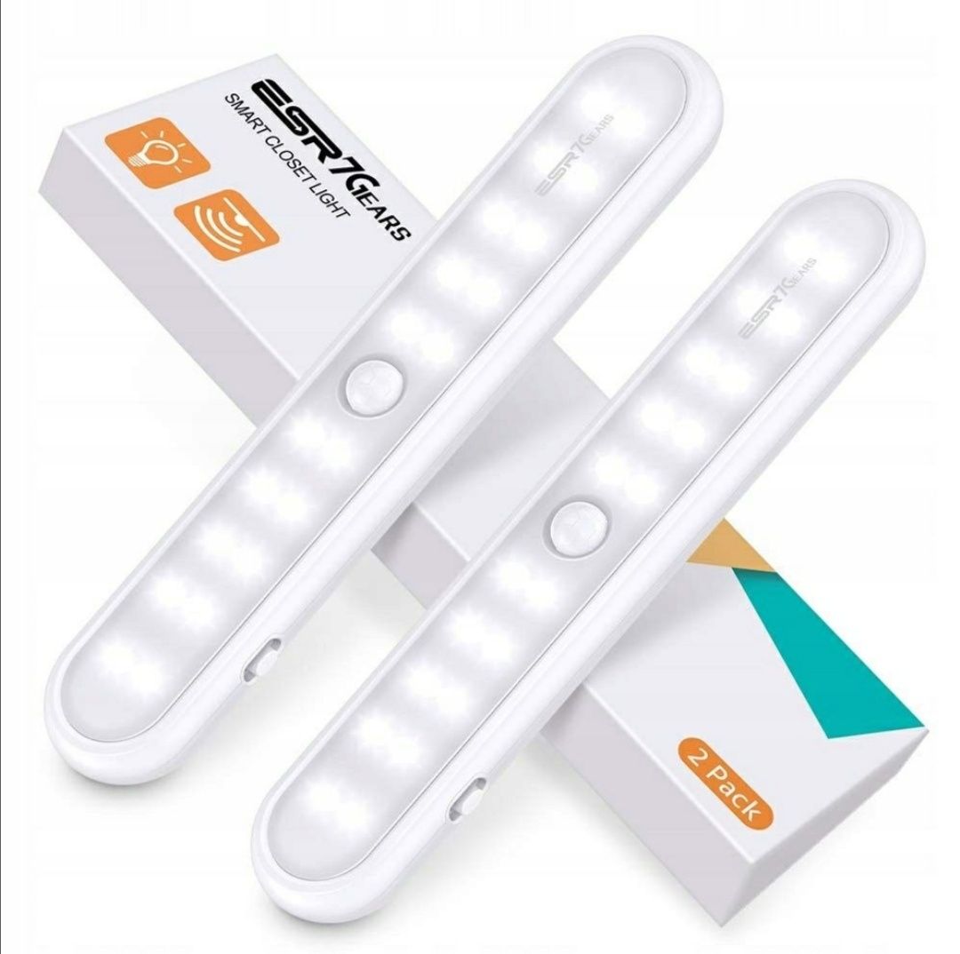 Lampki LED z czujnikiem ruchu - 2 lampki w 1 zestawie - kuchenne, do s