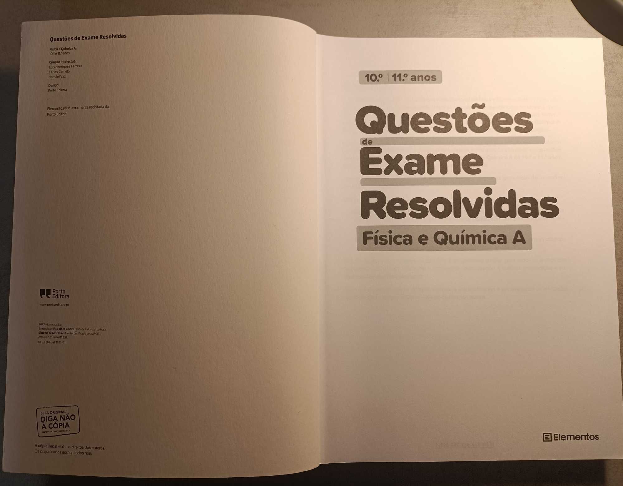 Manual de questões para exame de Física e Química A. Questões do IAVE