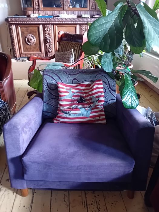 Fotel, siedzisko , sofa typu amerykanka, PRL