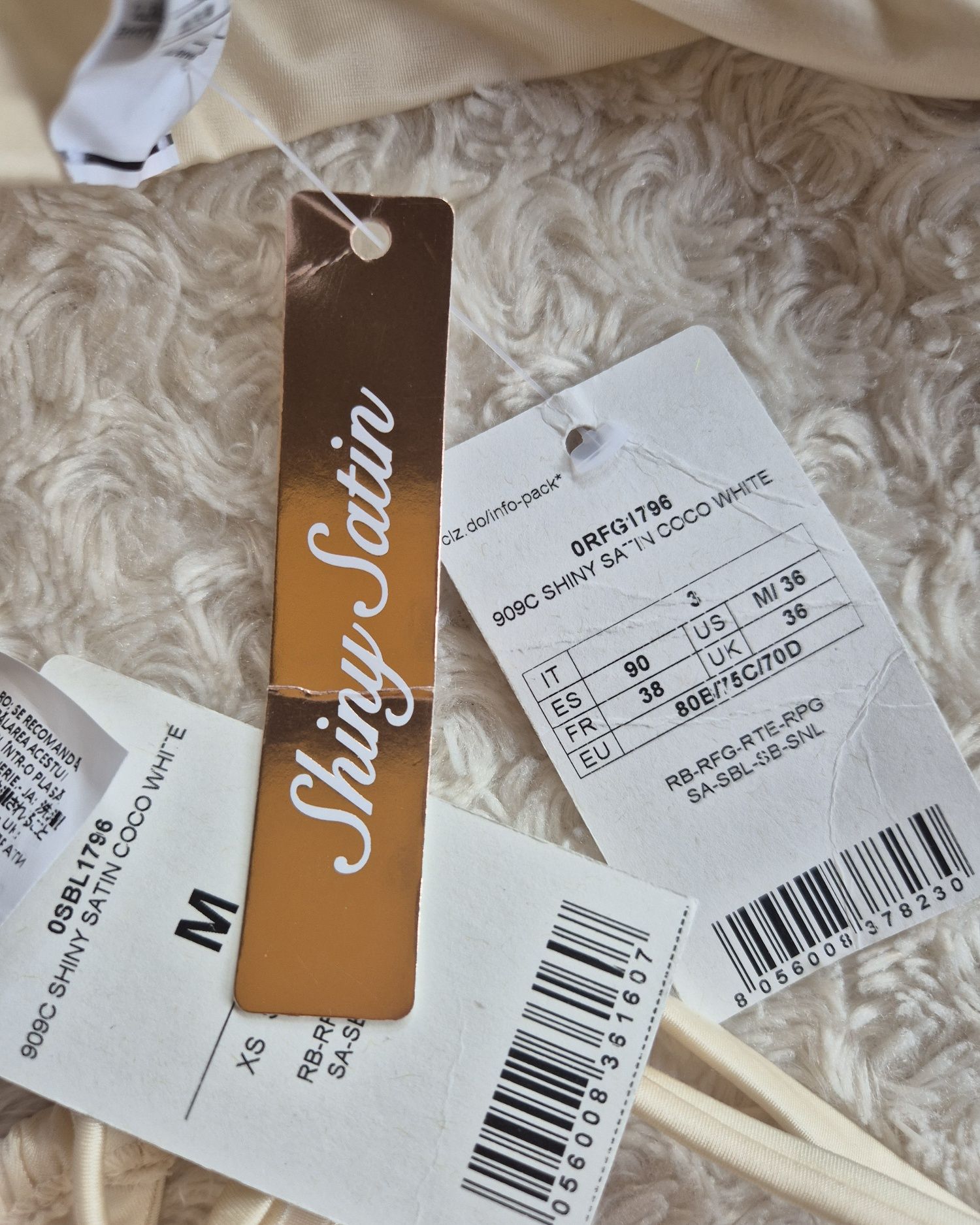 Kostium kąpielowy Calzedonia M 80B/75C/70D Shiny satin Coco white