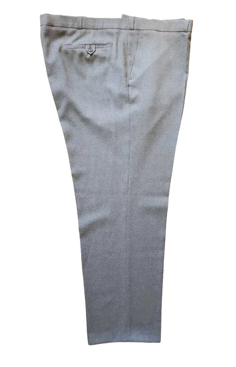 Spodnie garniturowe na kant, wyjściowe, szare duży rozmiar ob.124 5 XL