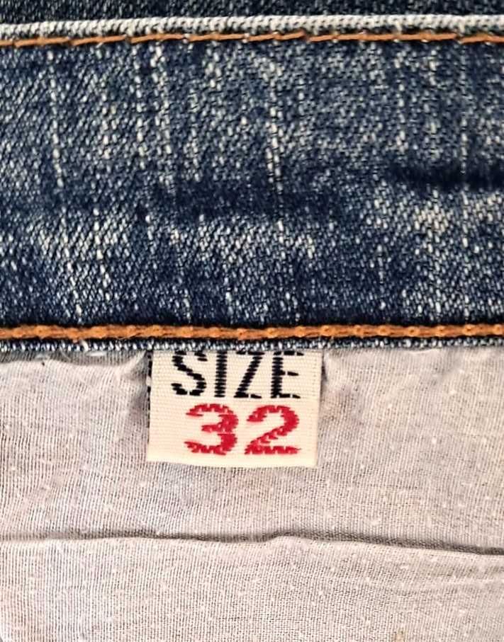 Szerokie jeansy dzwony 32 M L wysoki stan vintage