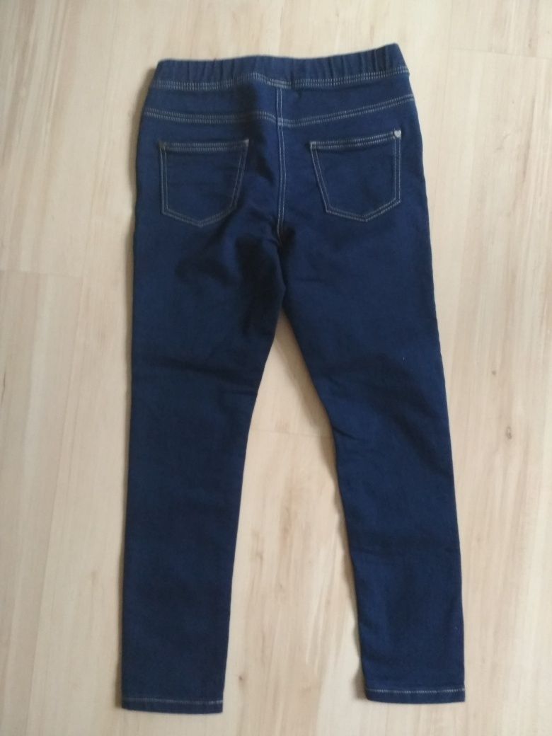 Spodnie, jegginsy C&A 128, jeansy
