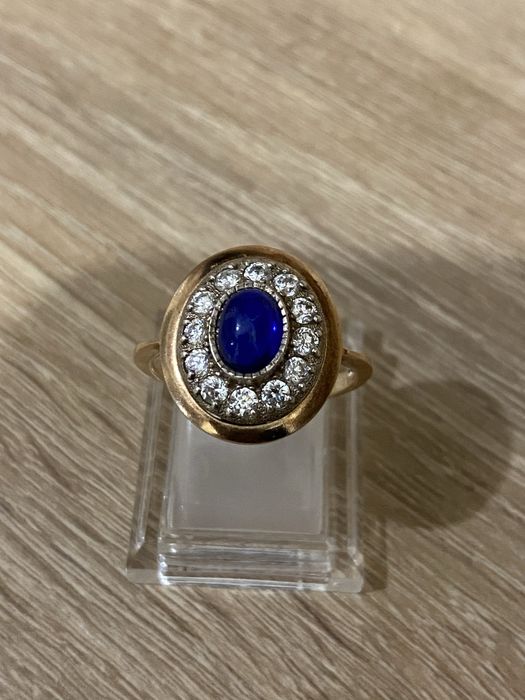 Кольцо “Малинка” с позолотой, серебро 925.