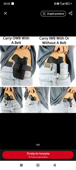 Hit kabura broń pistolet prawa lewa