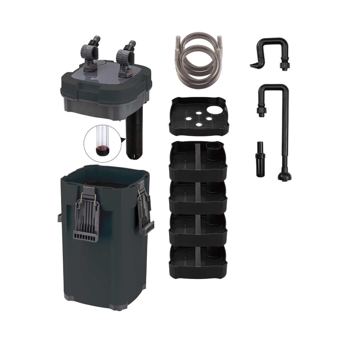 Filtr zewnętrznu kubełkowy 1450 l/h z lampa UV 9W Auqa Nova XCF 1500