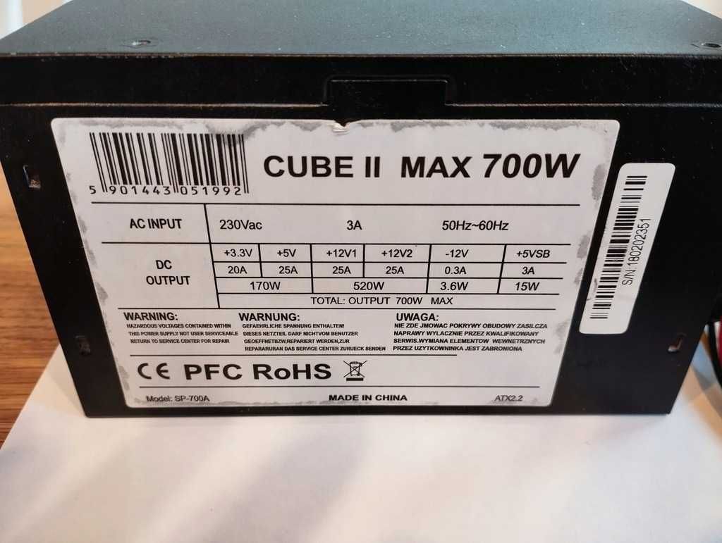 Zasilacz iBOX Cube II Black Edition 700W