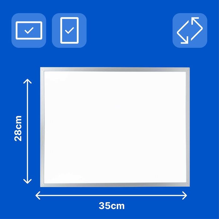 Raylu Paper® - Mała magnetyczna tablica suchościeralna 35 x 28
