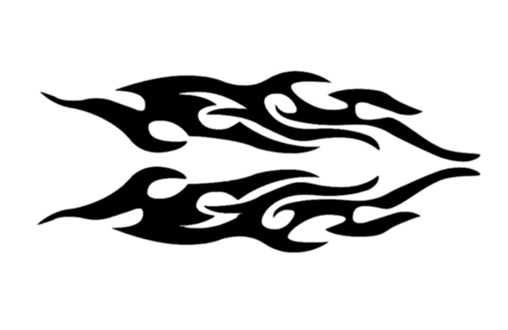 Płomień  - komplet naklejek na lusterka motor laptop ścianę