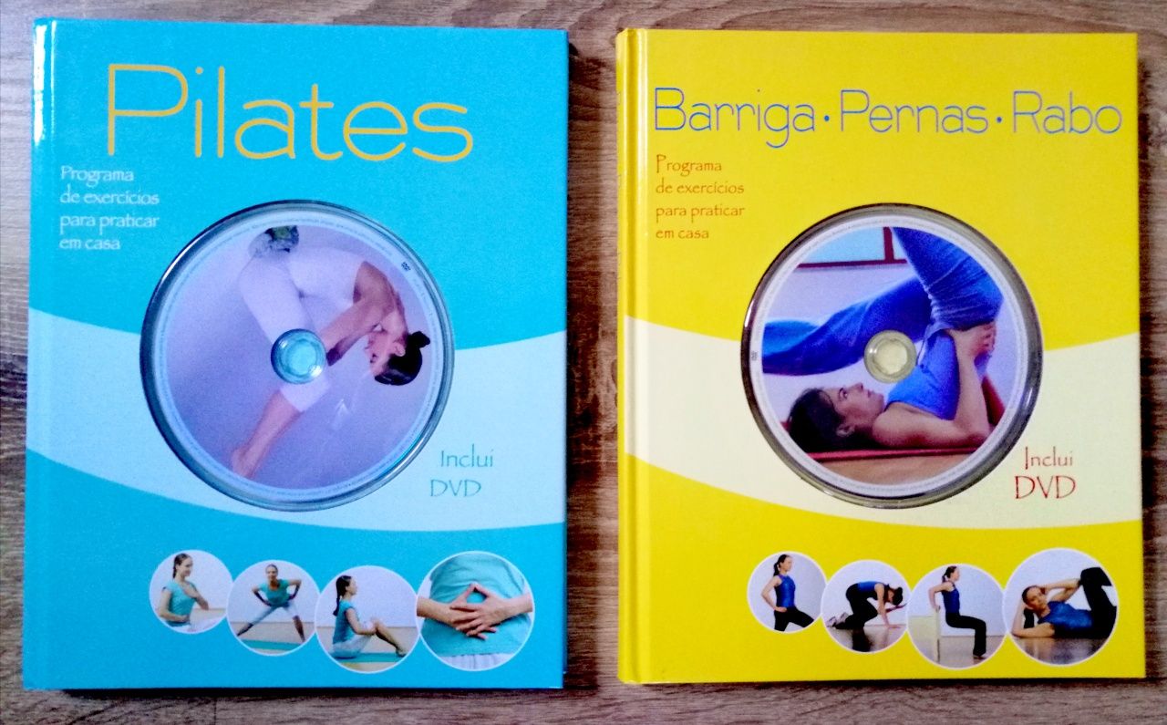 Livros Pilates e Abdominal Pernas e Rabo