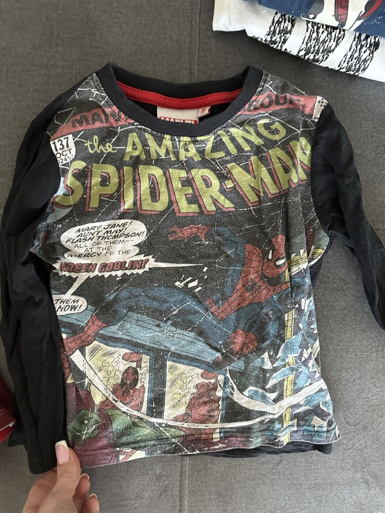 Bluzka z długim rękawem dla chłopca spiderman marvel komiks