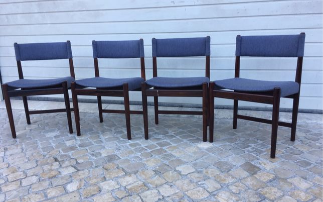 4 cadeiras dinamarquesas em pau santo de Arne Vodder, vintage
