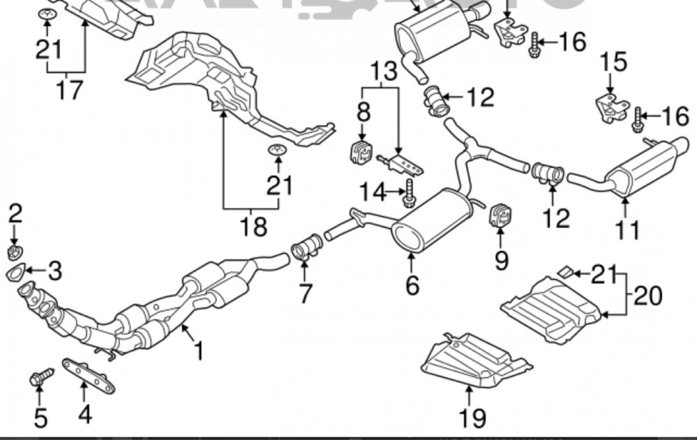 Резонатор Vw Passat 3.6 / vw Passat NMS / VW Passat USA