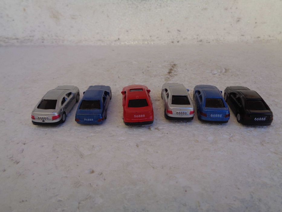 1:87 Lote de 6 carros para pista ou maquete comboio