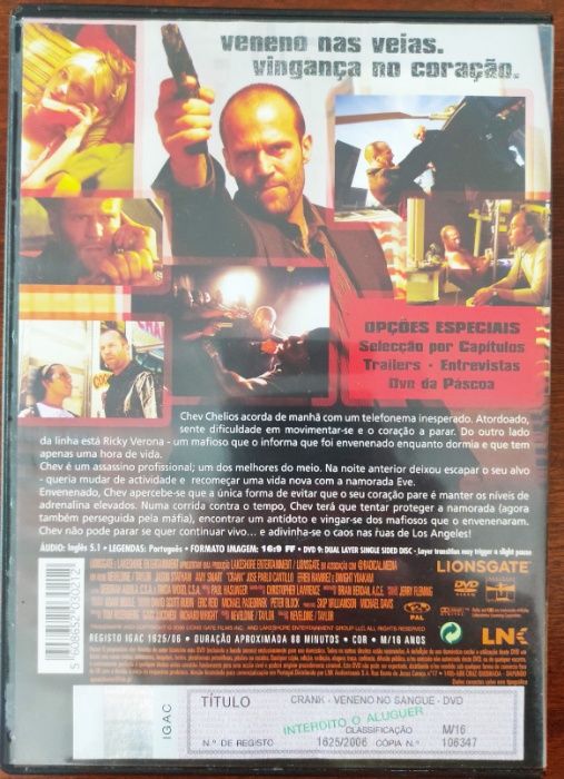 Veneno no Sangue - Crank - 2006 - DVD
